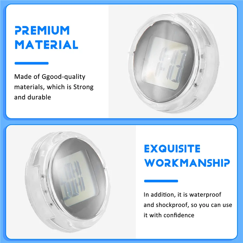 3 قطع ساعات دراجة نارية صغيرة مقاوم للماء عصا على دراجة نارية جبل ساعة الساعات الرقمية للمركبة والسيارات والسيارات SUV-N25R #3