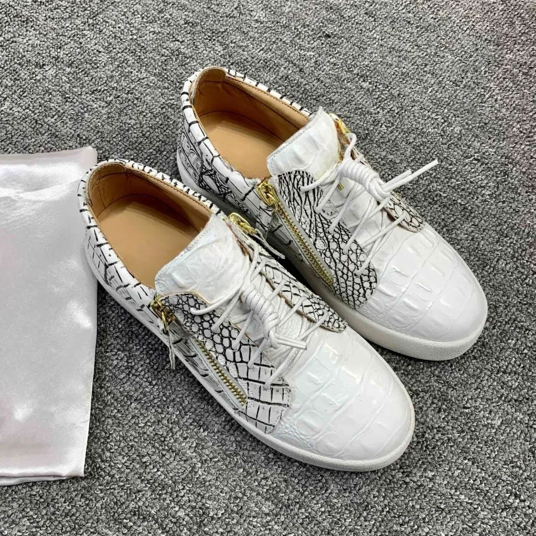 موضة جديدة أحذية رياضية كاجوال للرجال العلامة التجارية مصمم النساء أحذية التنس الفاخرة الجلد الحقيقي GZ المتسكعون أحذية رياضية 35-48 G0352 #3