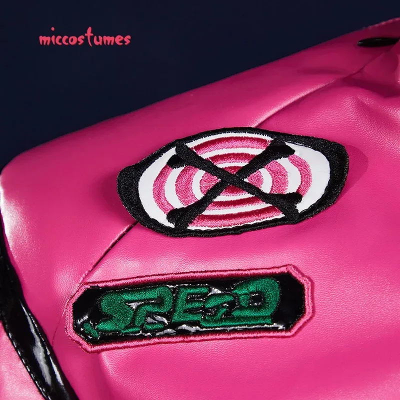 أزياء Miccostumes النسائية الصوتية Rinn التأثيرية بذلة مع قفازات أزياء الهالوين التنكرية