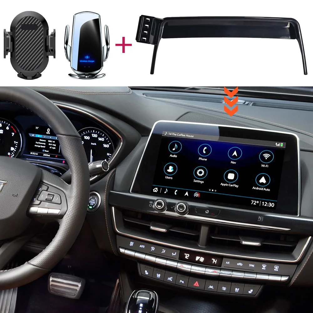

Car Phone Holder For Cadillac CT5 2020 2021 2022 2023 2024 Car Screen Fixed Base Wireless Charging Phone Mount Car Accessories