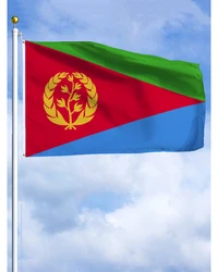 2×3FT Eritrea Emblem Flag Polyester Printed Banner Tapestry For Decor