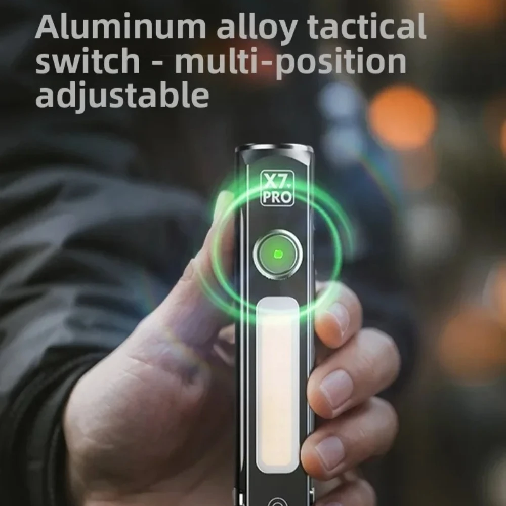 Powerful EDC Flashlight TYPE-C Charging COB Work Light Outdoor Small Multi-function Magnetic Torch for Camping Hiking Lantern