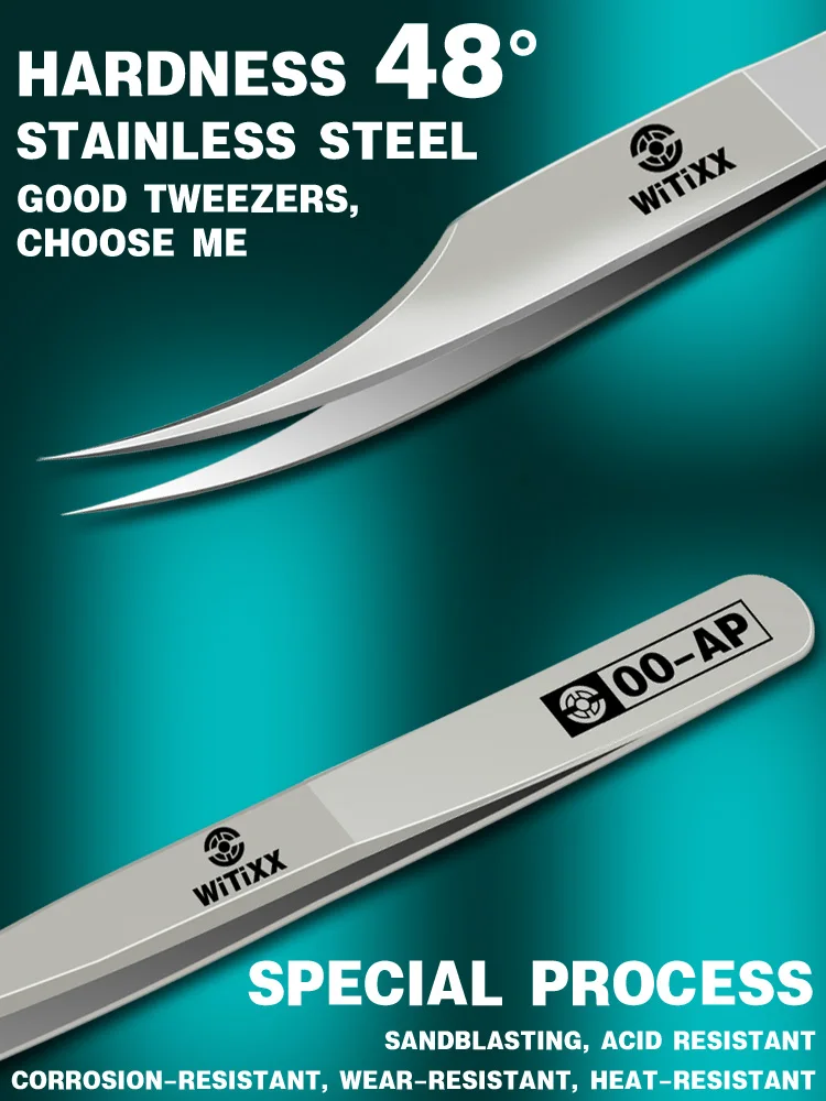 WITIXX Orologio da computer riparazione telefono cellulare pinzette di precisione bellezza nail art clip per depilazione 18-AP 19-AP