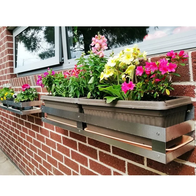 Ready to Ship Wall Mount Stainless Steel Hanging Flower Display Shelf Rack