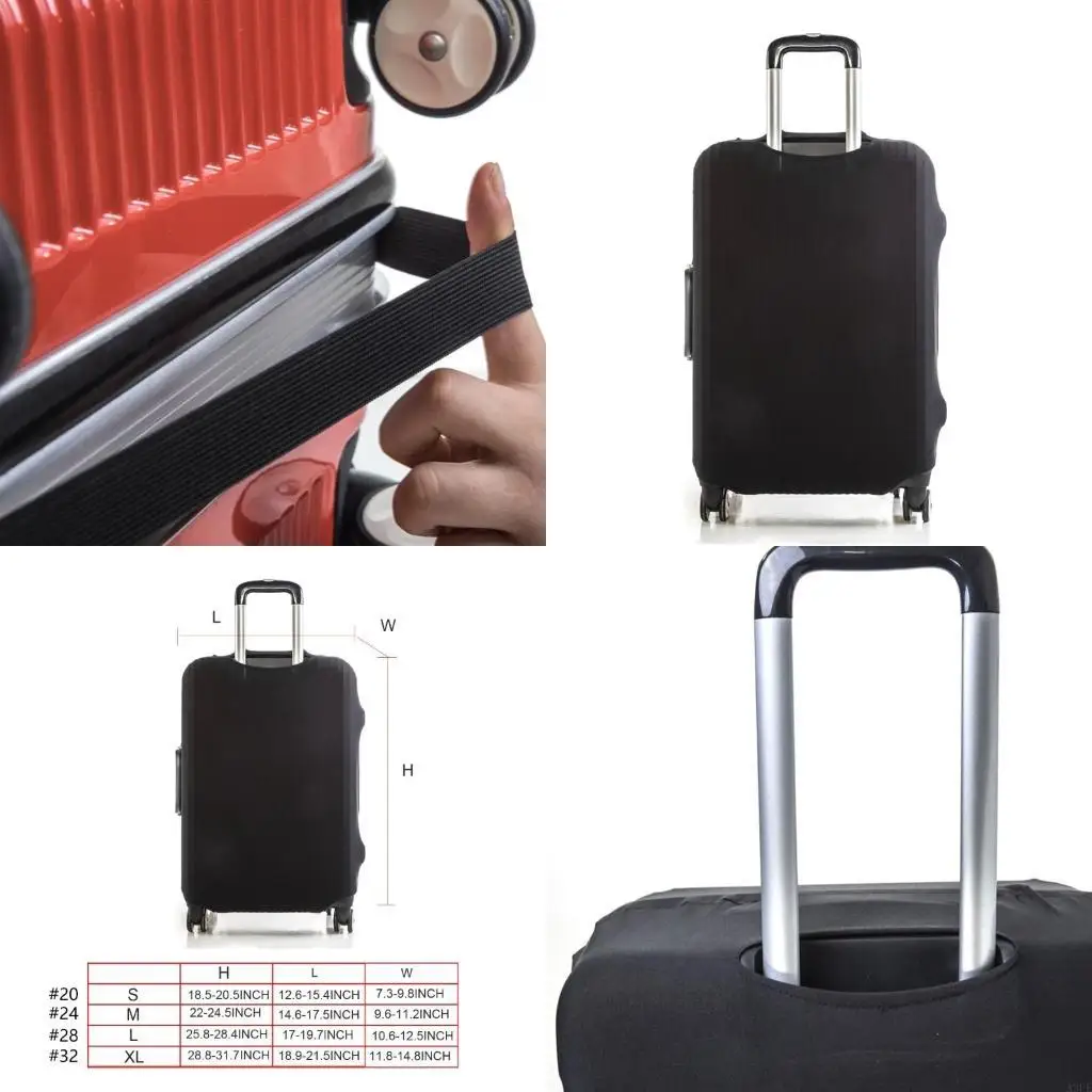 

Портативная дорожная крышка из спандекса для багажа, защитная сумка для чемодана, подходит для багажа 20-32 дюймов, идеальный