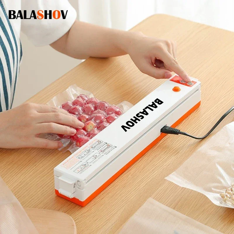 Food Vacuum Sealer Sealing Film Small Packaging Machine Household Heat Sealer Plastic Bag Packer Sealer Home Kitchen US/EU Plug