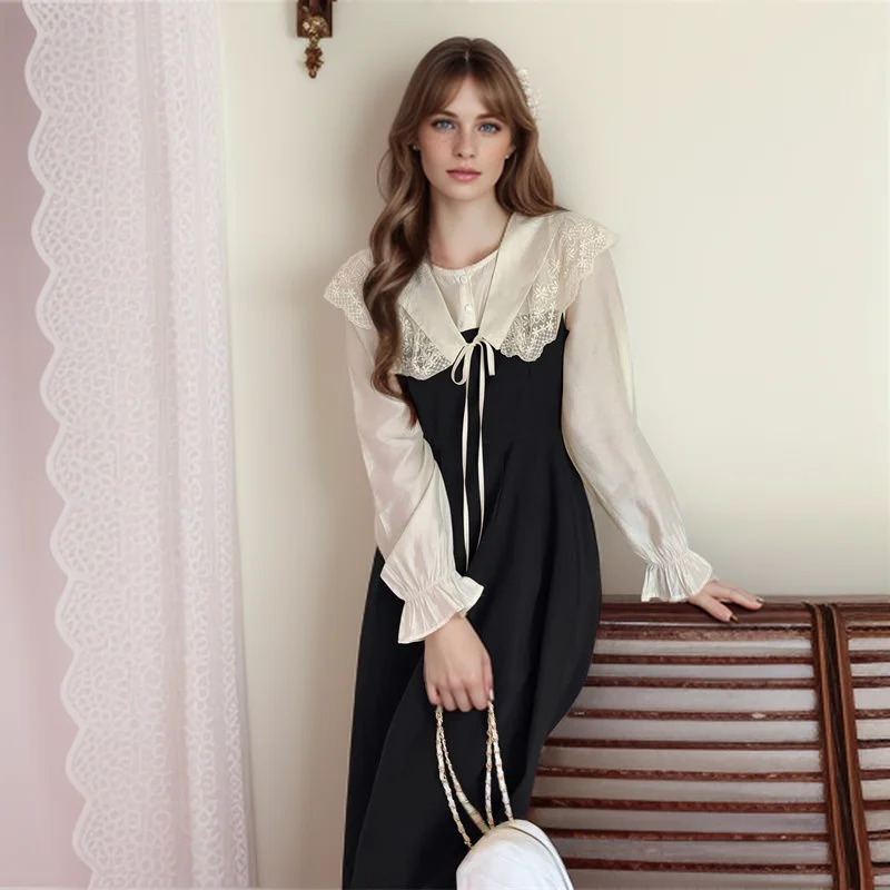 Plus Size 6XL 150KG Autumn Long Dress O Neck Elegant Party Dresses Long Sleeve Woman Casual Evening Holiday Dress