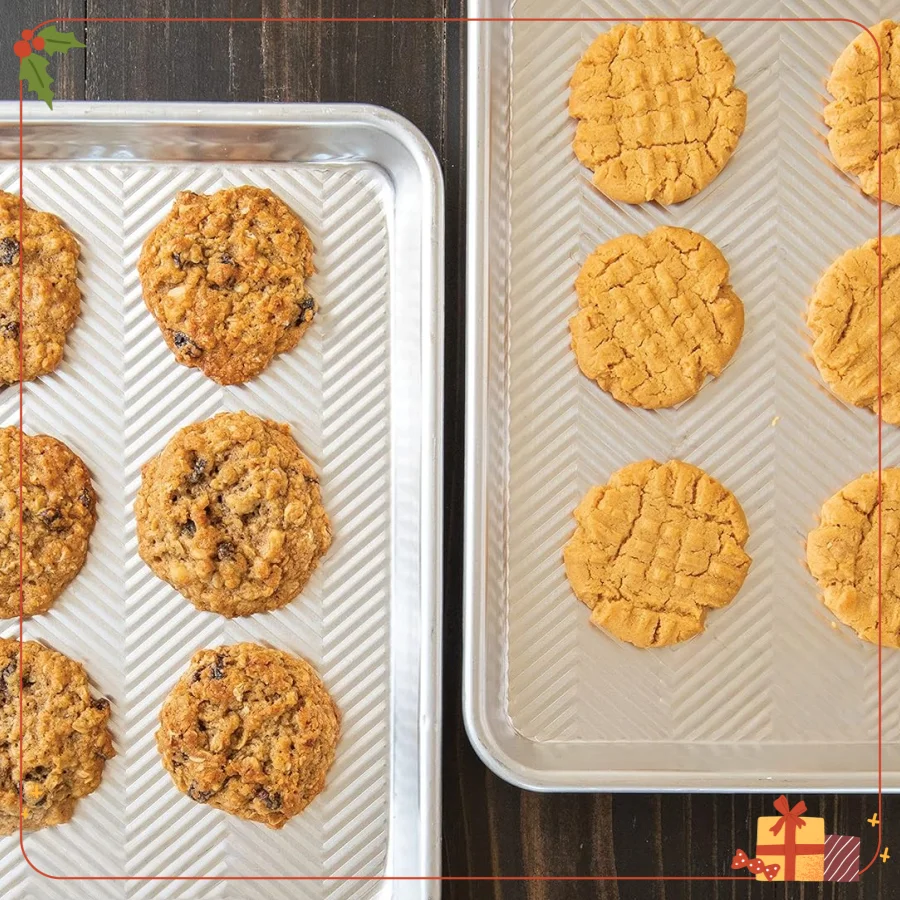 

Natural Quarter Sheet Baking Pan - Durable, Even Heat, Easy Clean, Nonstick Cookie Sheet for Home Bakers