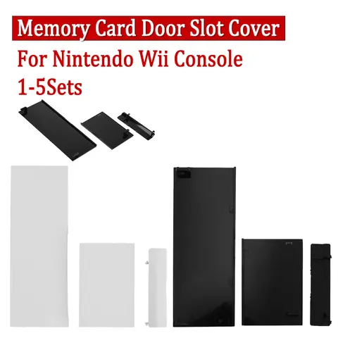 1-5Sets 3 in 1 Memory Card Door Slot Cover Lids Replacement for Nintendo Wii Console Accessories GC Memory Controller Door
