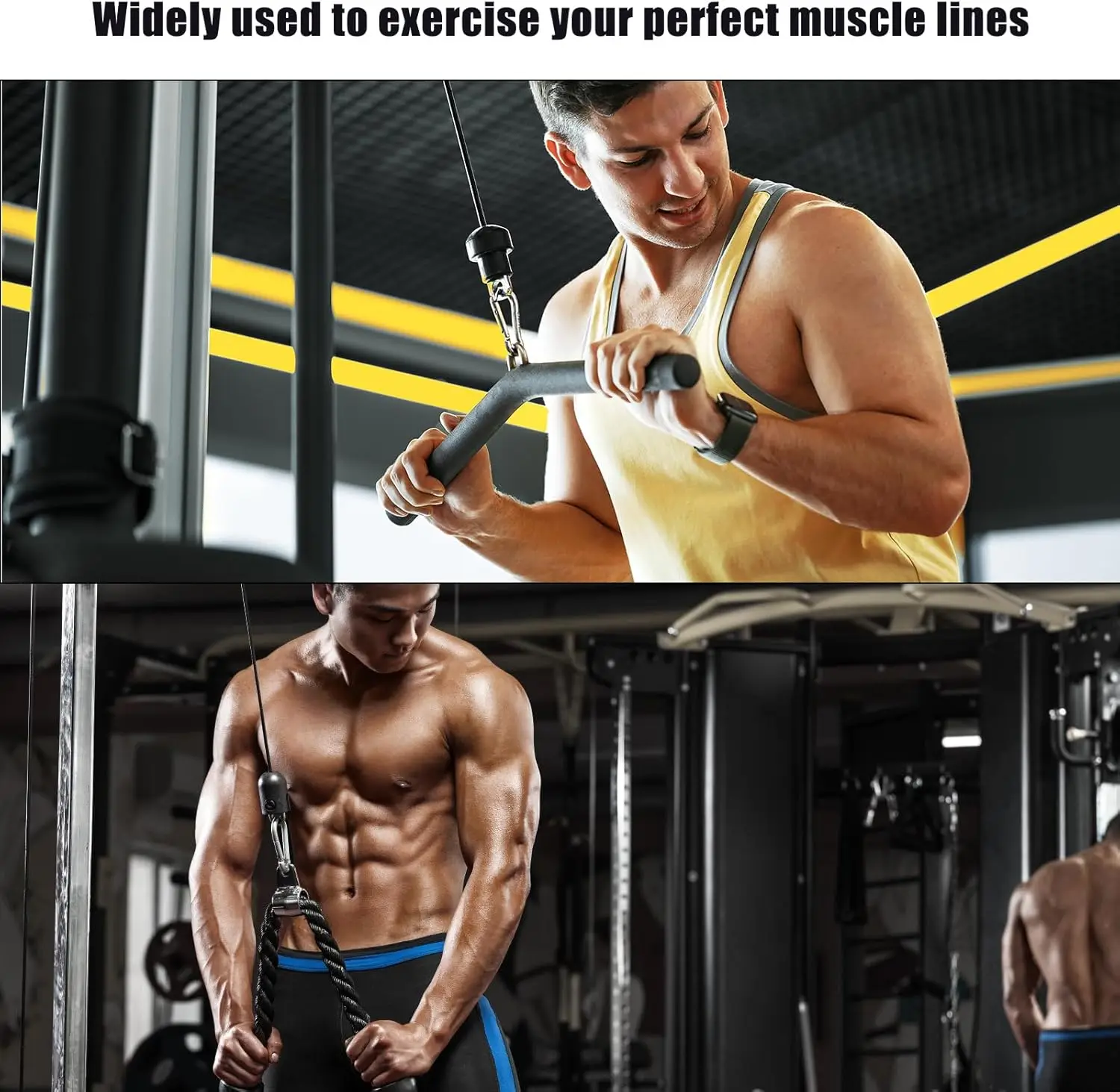 3/3.5m Fitness Cable Steel Wire Gym Pulley for Home Gym  Screw Terminal Resistance Cable Workout Equipment for Strength Training