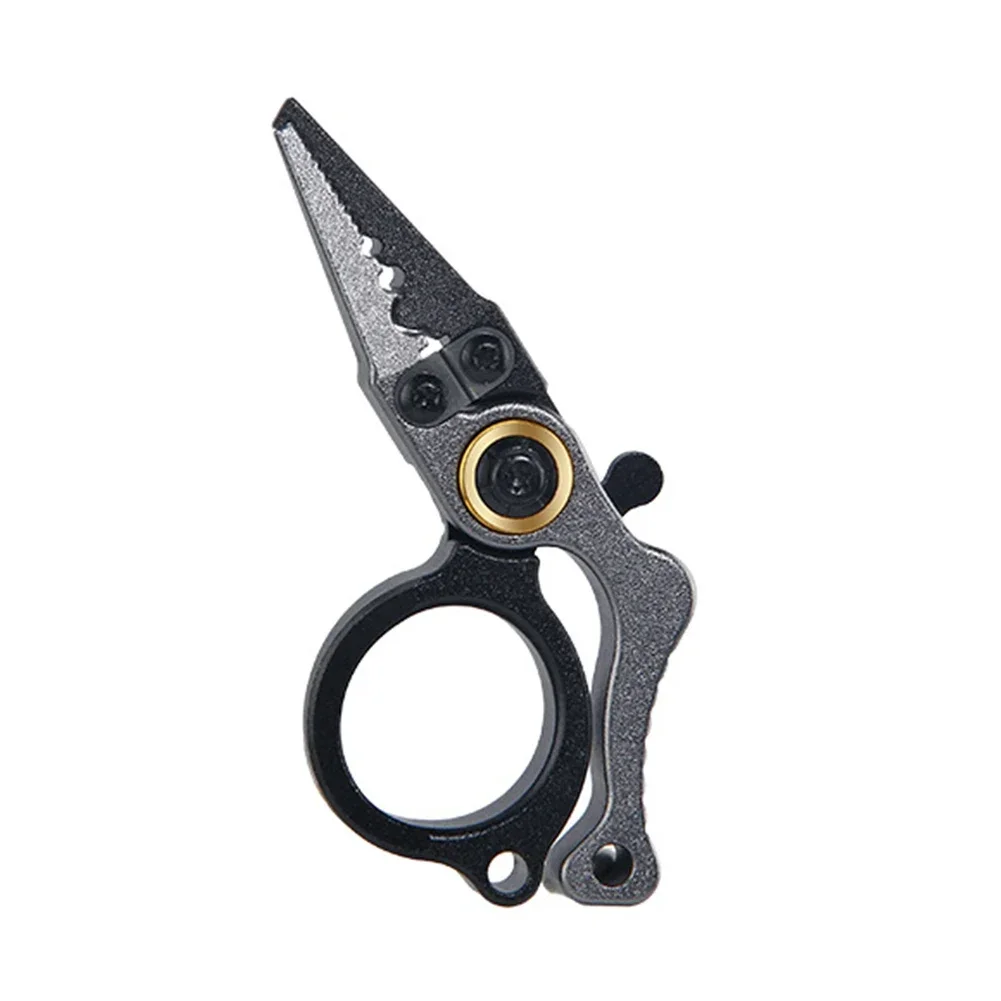 Safe Use Fishing Activities Fishing Braid Cutter Fishing Scissors Pliers Aluminum Alloy Hanging Hole Design Lightweight