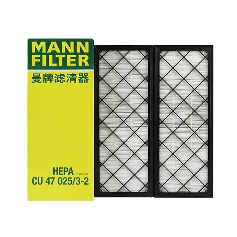 For Tesla Model Y Model 3 EV HEPA Carbon Cabin Filter Kit MANN FILTER CUK25015/21-2 CUK46025/1-2 CU47025/3-2 Build-in Air Filter