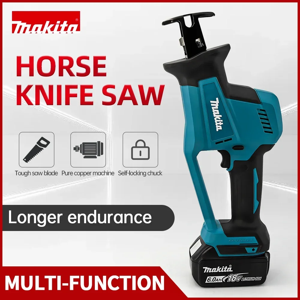 

Аккумуляторная сабельная пила Makita DJR189, бесщеточная, 18В, для резки дерева и металла, портативный электроинструмент