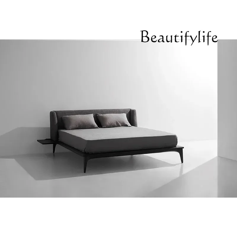 X Nordic Modern Minimalist Export, High-end Middle Bedroom Red Oak Technology Cloth Double Bed