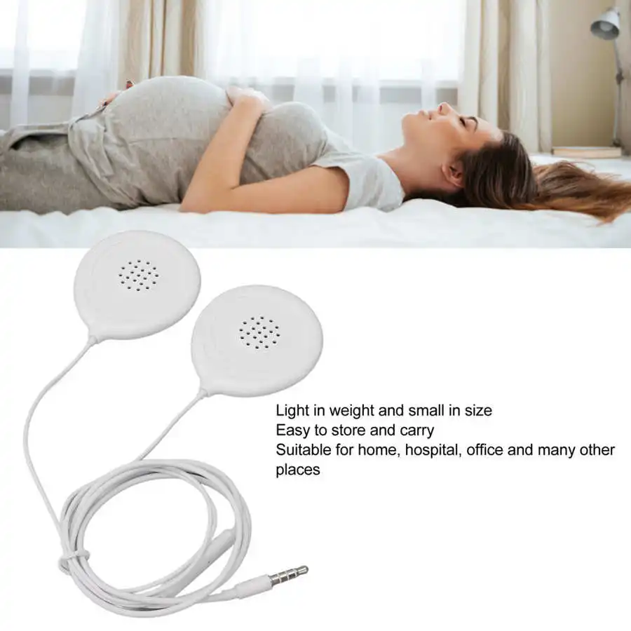 Pregnancy Belly Speakers Music Splitter Baby Belly Headphone with 12 Sticker for Fetal Education Music Player Expectant Mothers