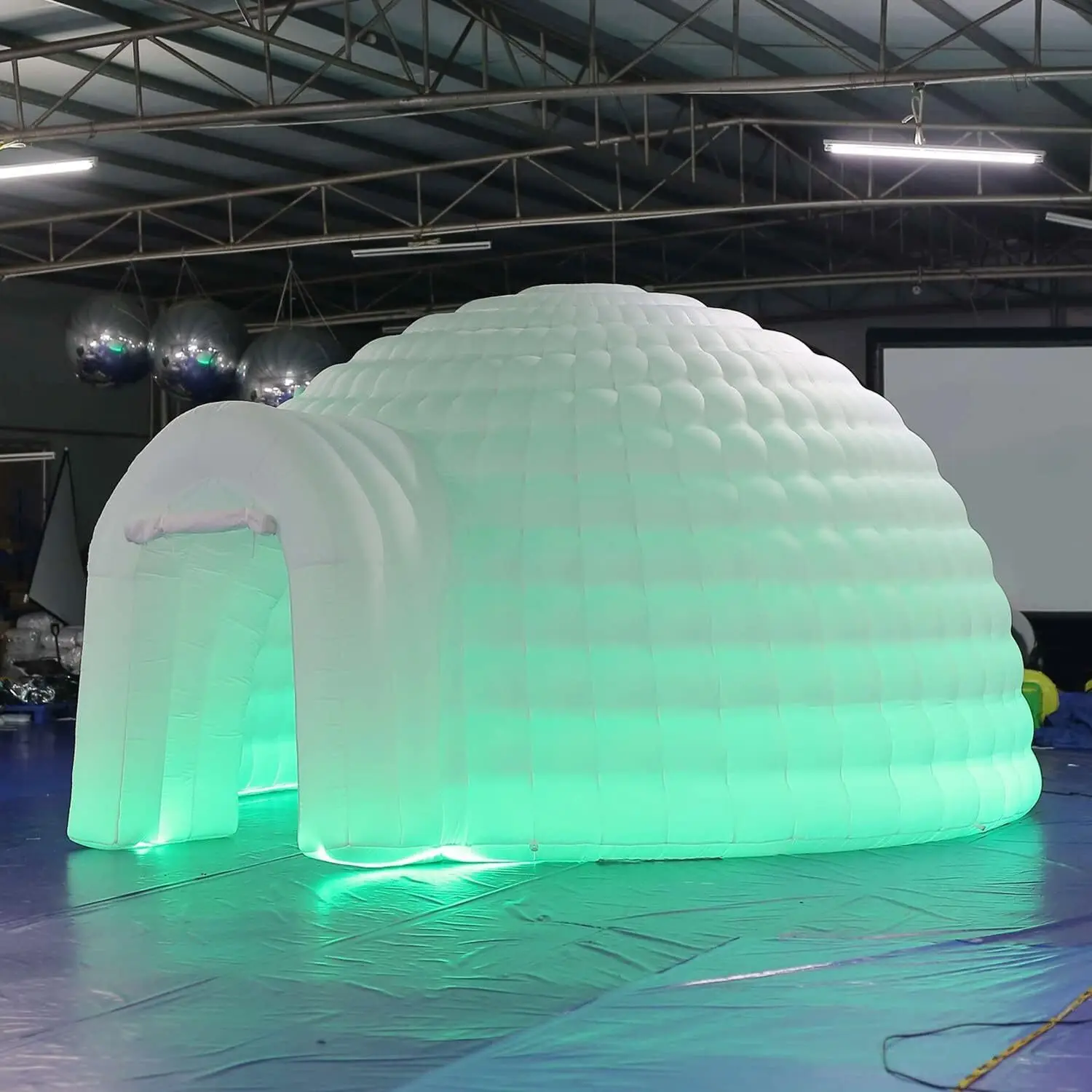 

wholesale Portable LED Inflatable Igloo Dome Tent Inflatable Marquee Canopy Shelter with Air Blowerfor Exhibition Camping Party