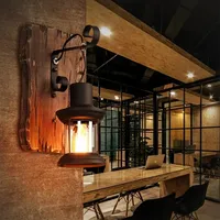 Home Decoration Wall Light Fixtures Wooden Wall Lamps for Living Room Wood LED Sconces Cafe Bar Bedroom Bedside Industrial Style