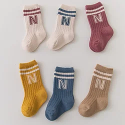 Children Socks Baby Accessories Newborn Boy Stuff Girl Infant Cotton Sock Spring Autumn Medium Anti-slip Sock Kids Clothing 0-3y