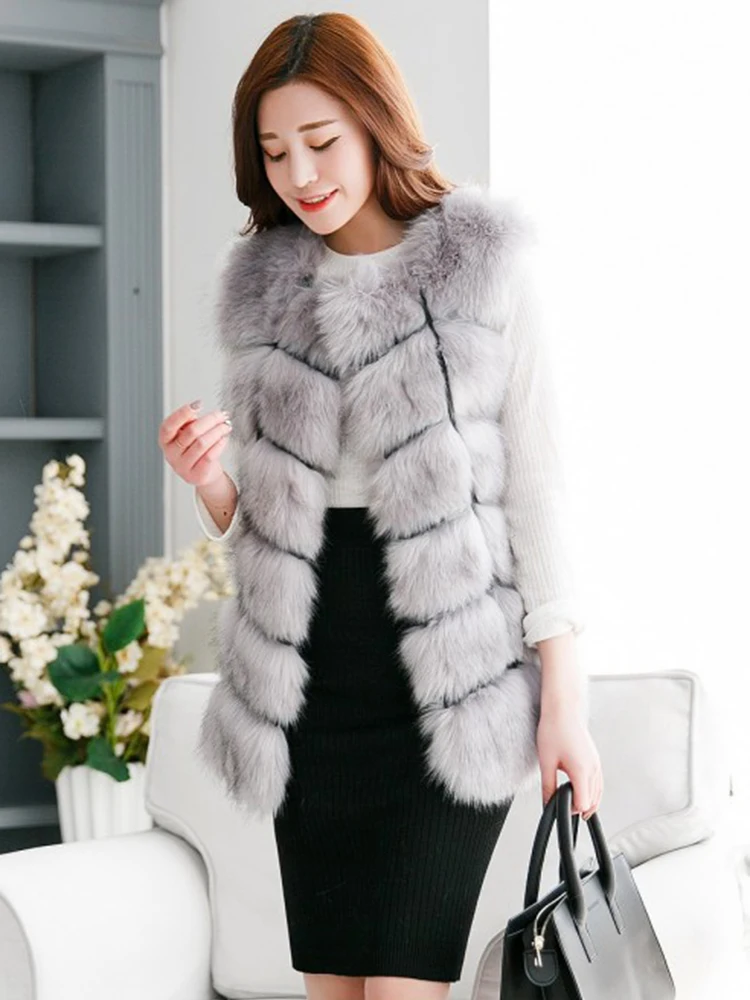 ZADORIN 4XL หญิงขนสัตว์เสื้อกั๊กฤดูหนาว Warm Faux ขนสัตว์เสื้อกั๊กผู้หญิง High-Grade Cappa แฟชั่นคอยาวขนสัตว์เสื้อ Cardigan