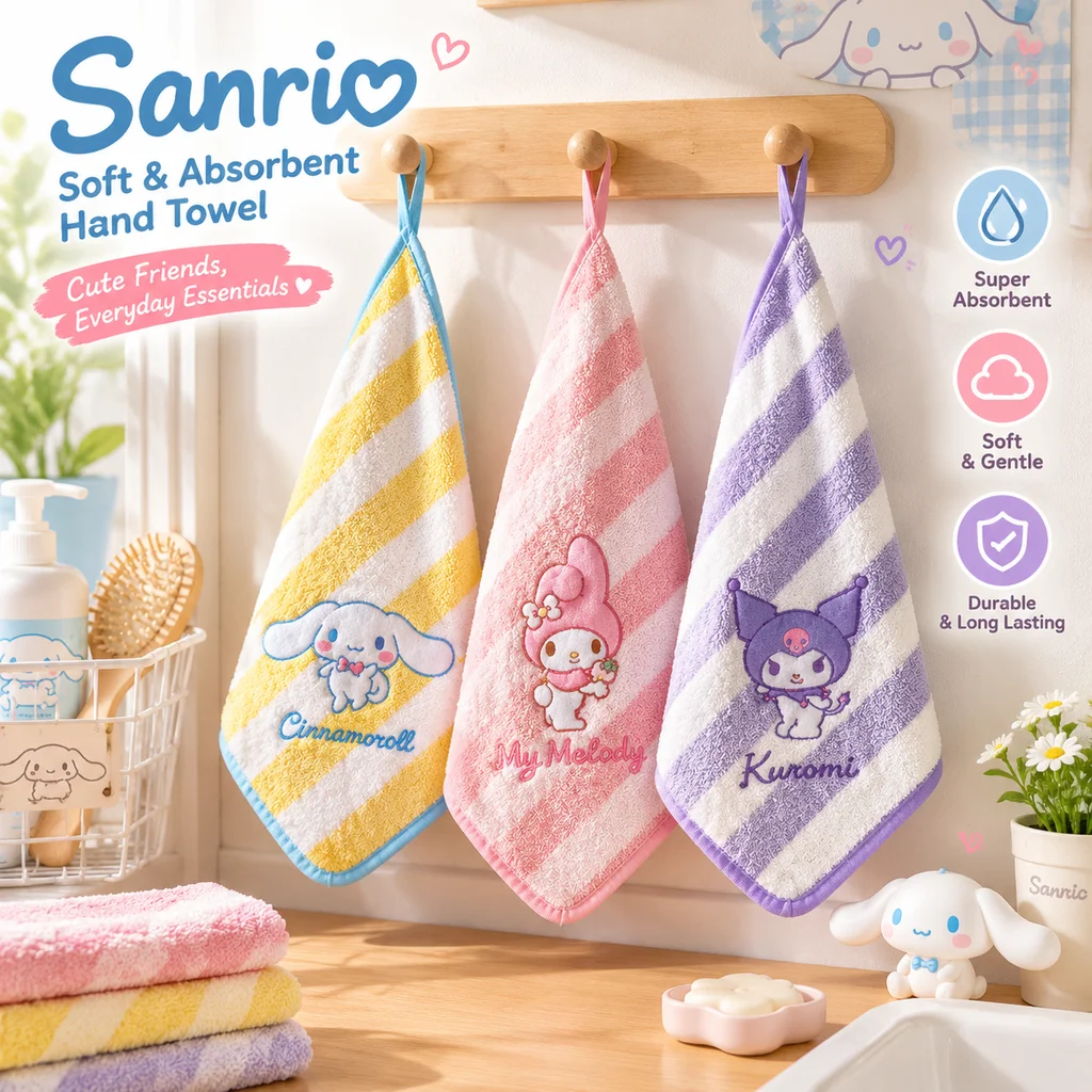 Spa Towel - Sanrio Quadratisches Handtuch, Babyhandtuch, Kinder-Gesichtstuch, saugfähig,