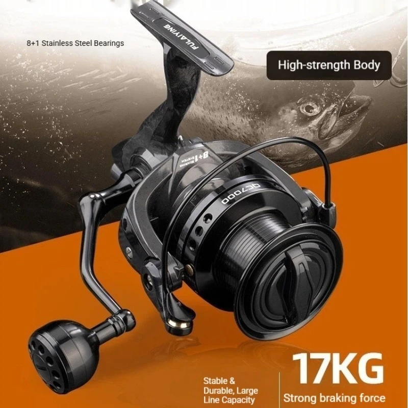 Onokazu Fulaiying Carbon Baitcasting Reel 8+1bb Ultralight Bfs Reel For Bass Trout 4.7 Gear Ratio 17kg Drag Fishing Reel