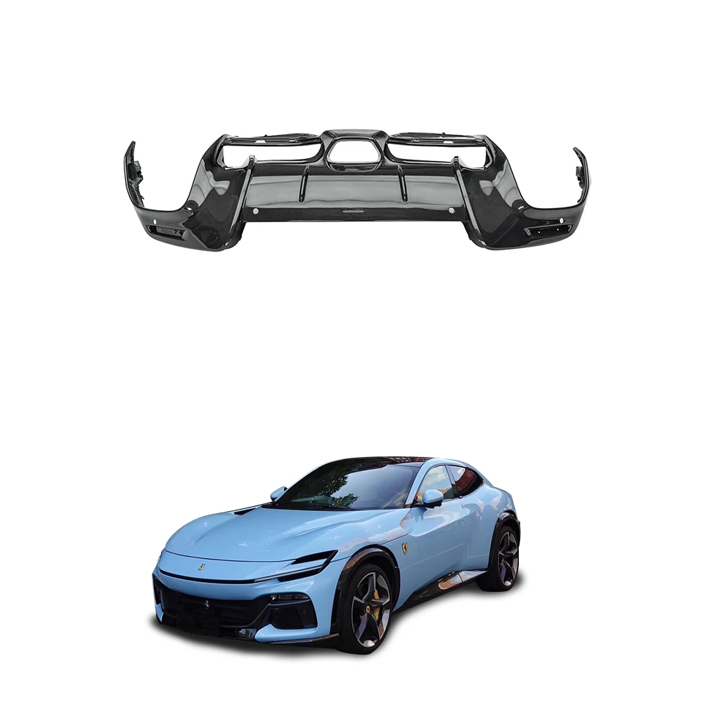

Dry Carbon Fiber Rear Bumper Diffuser for Purosangue FUV OEM Style Aerodynamics