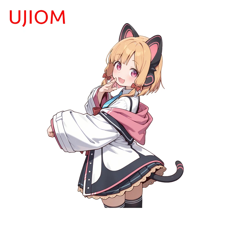 UJIOM Blue Archive Saiba Momoi Adorable Loli Wall Sticker Delicate Tendy Bathroom Decor Occlusion Scratch Vinly Decal For Kids