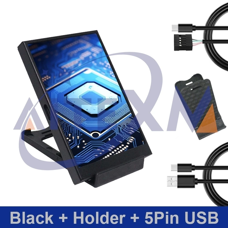 3.5 بوصة IPS نوع C شاشة ثانوية للكمبيوتر وحدة المعالجة المركزية GPU RAM HDD عرض 320*480 USB شاشات كريستال بلورية بحرية AIDA64 Win 10 11