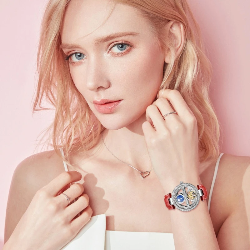 

New Swiss elegant ladies' wristwatch, fashionable student luxury automatic mechanical quartz water-resistant wristwatch gift
