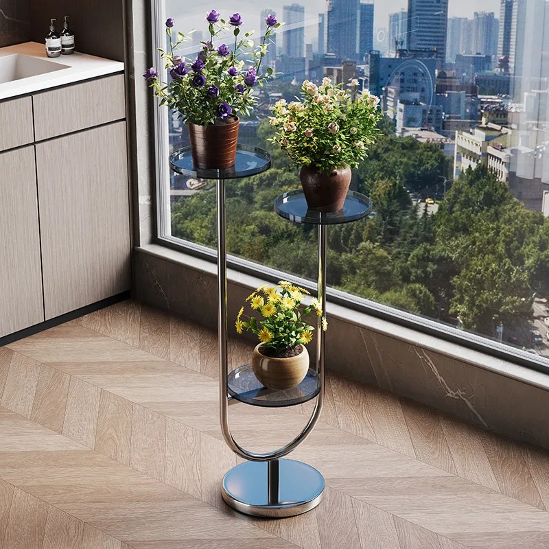 Flower shelf living room floor to ceiling balcony shelf multi-layer indoor