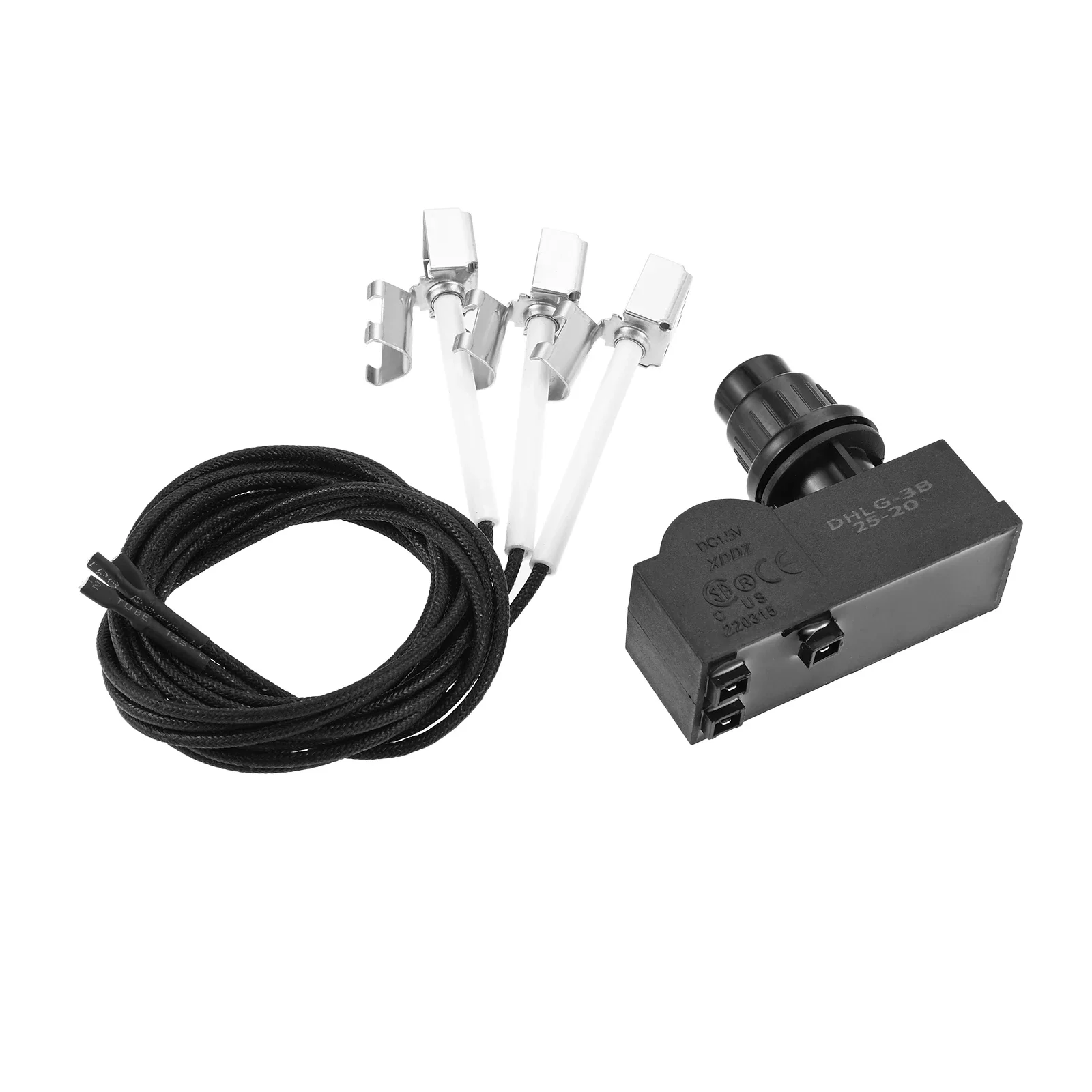 Grill Igniters for Charbroil Ignitor Replacement Kit 3 Outlets AAA Battery Push Button Electronic Ignition Module with Wires