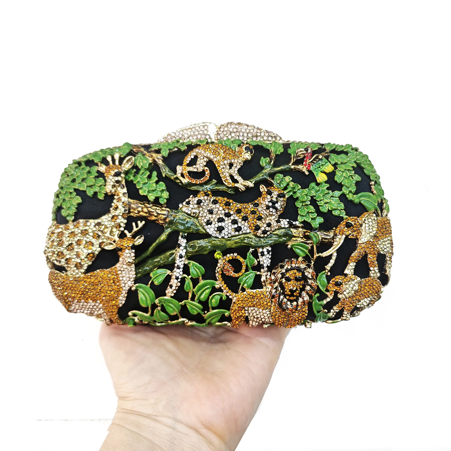 New Animal World Diamond Encrusted Dinner Bag Banquet Full of Diamonds Women's Diamond Bag