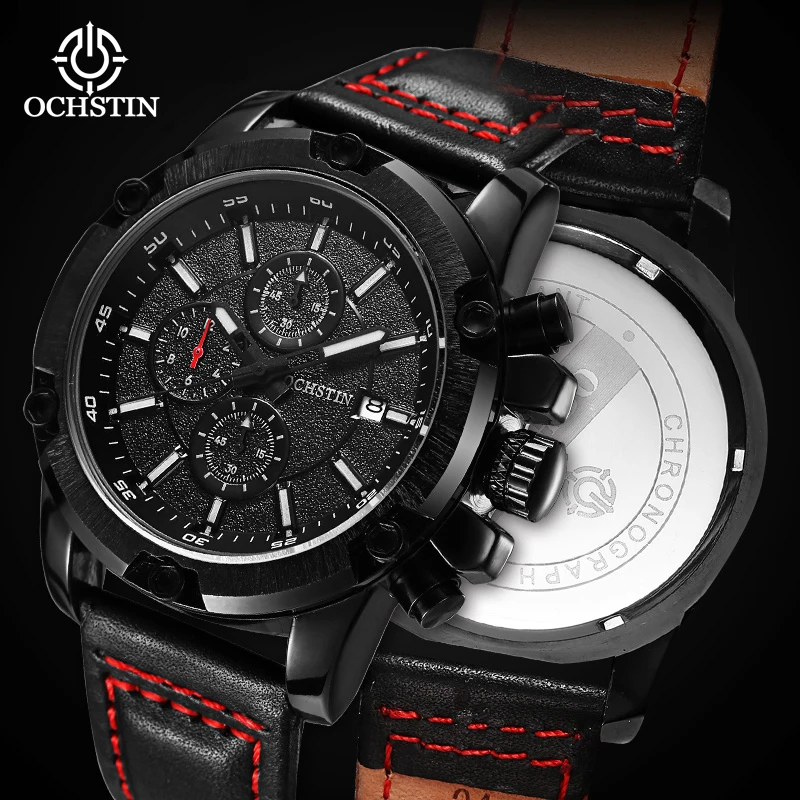 Ochstin 2024 New Simple and Comfortable Navigator Series Original Multi functional Movement Watch Men's Quartz Watch