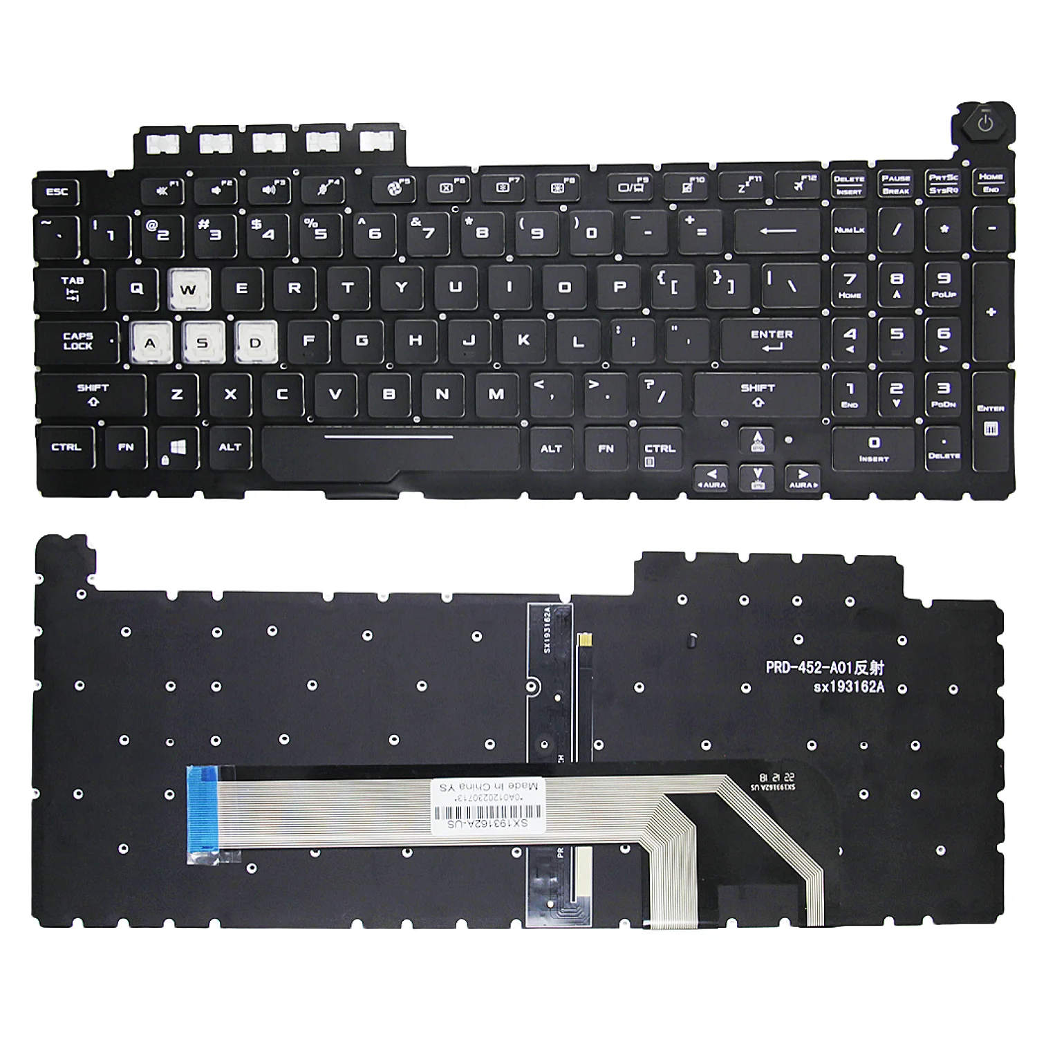 100% nowy US/RU dla Asus FA506H FA506 FX506 FX706L FA706 F15 FA506Q FX506H FX506LI FX506LH angielski podświetlana klawiatura laptopa