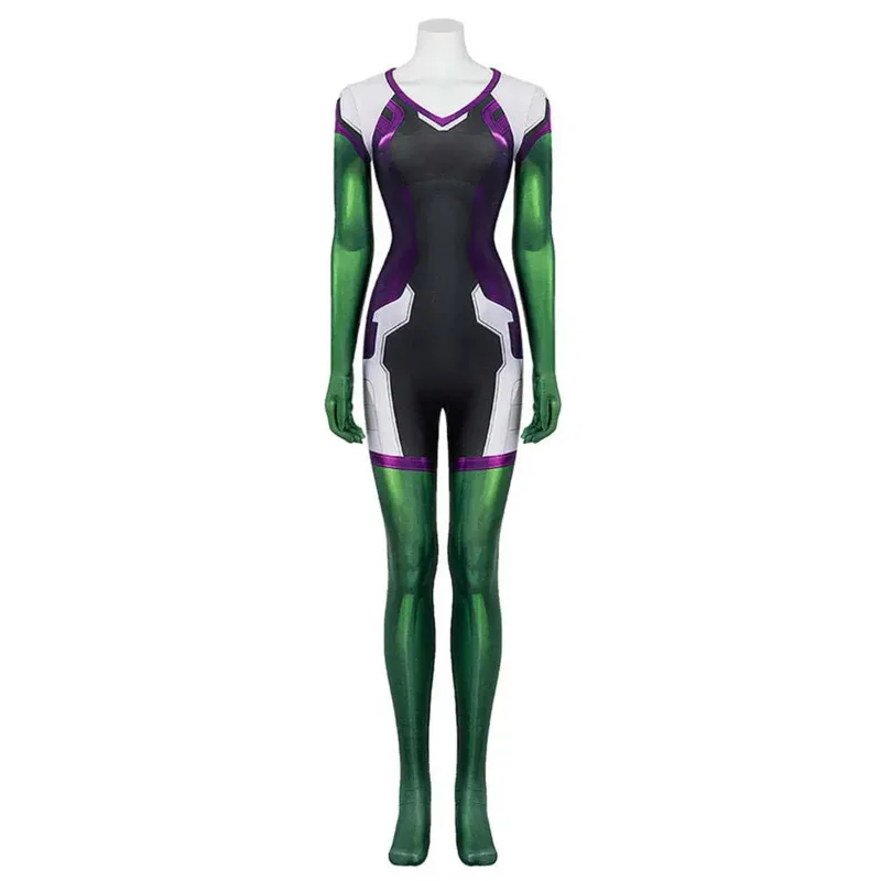 Adulti Bambini She Hulkgirl Costume Donna Cosplay Tuta Sexy Costume da supereroe femminile Zentai Suit Body Party Cos