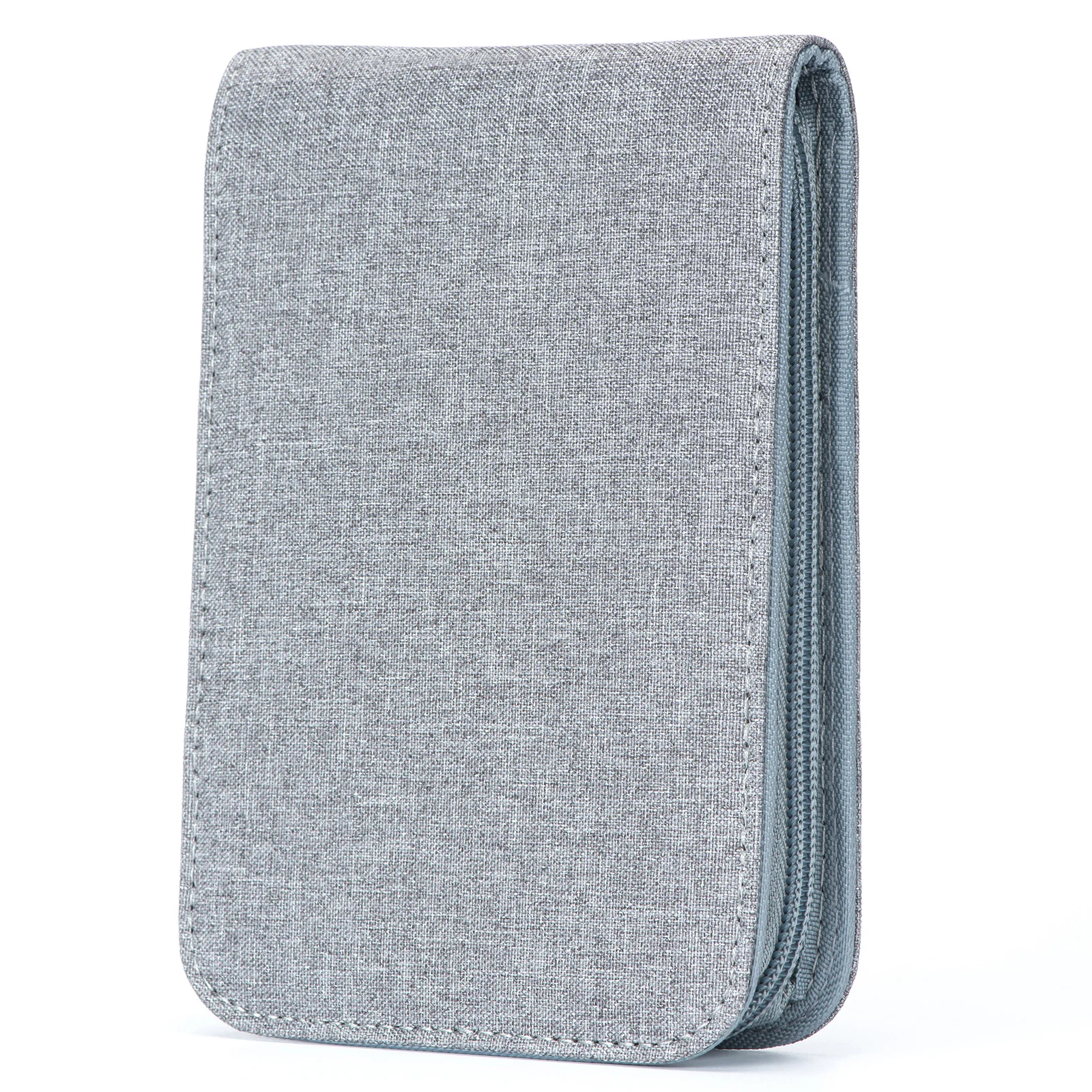 ASVINE 12 grid pen storage bag PU canvas minimalist waterproof dustproof pen case stationery zipper protection collection bag