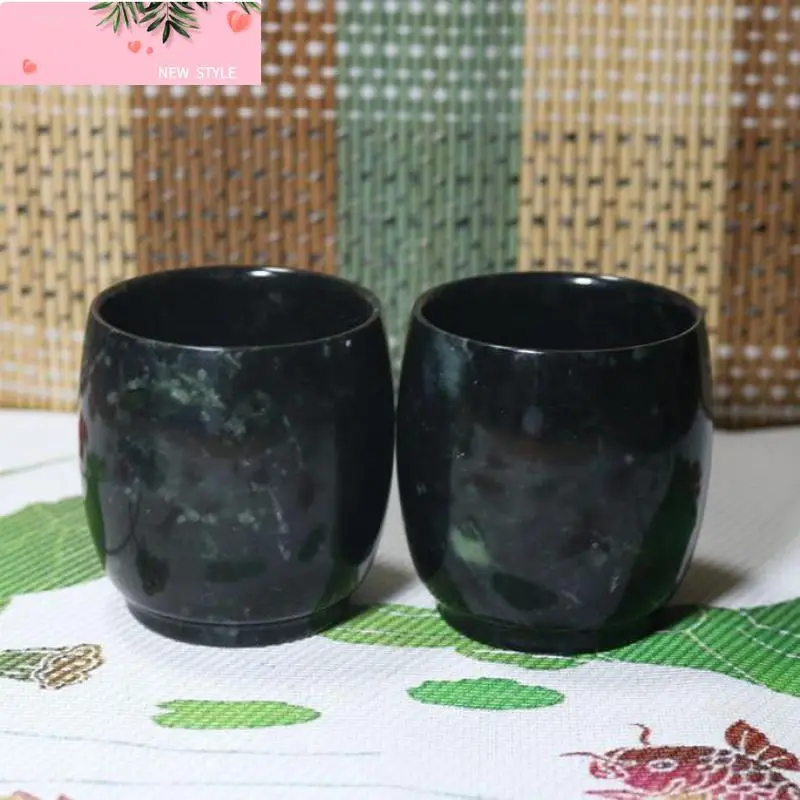 

Health Gongfu Teaware Teacup Stone Jade Natural Magnetic Therapy Medicine King Stones Tea Ceremony Master Cup Kung Fu Teaset