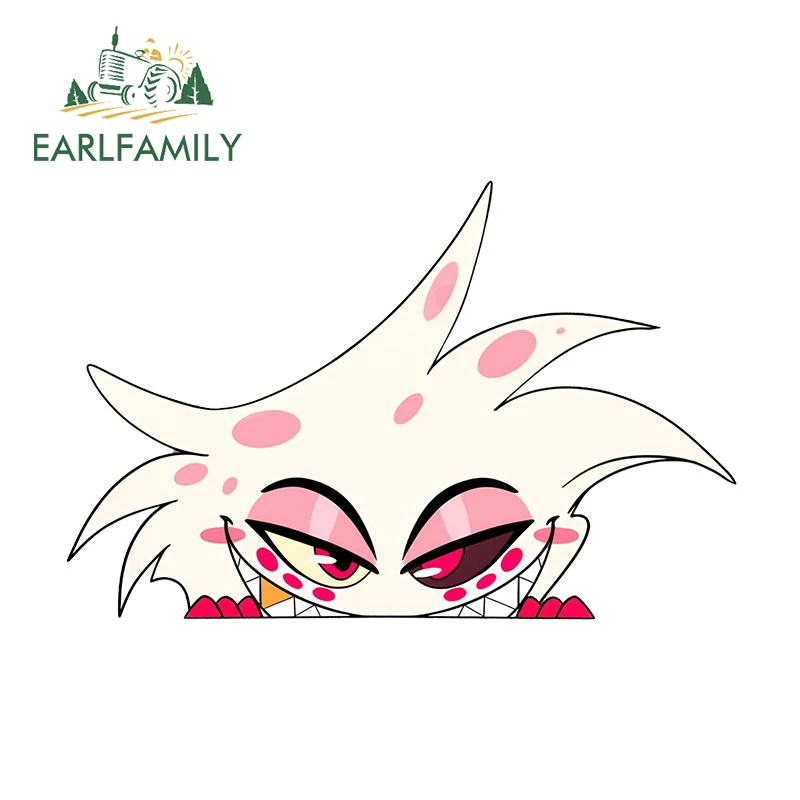 EARLFAMILY 13cm for HAZBIN Furry Peeker Car Stickers Anime Graffiti Vinyl Car Wrap Waterproof Decal Motorcycle Campervan Decor