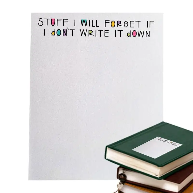 Diário Para Fazer Lista Notepad, Memo Writing Pad para Horário de Trabalho, Grocery Lists Lembretes Taxas, 50 Folhas