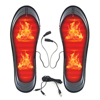 Heated Insole Cuttable USB Powered Electric Heating Shoe Inserts Foot Warmers for Winter Skiing Camping Cycling Climbing