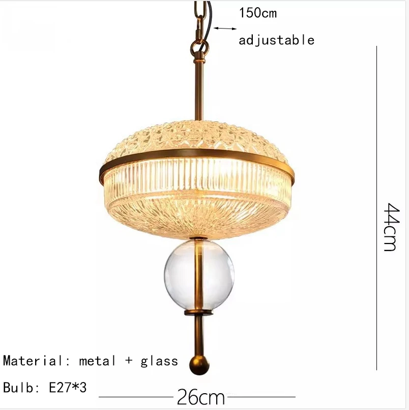 Moderne champagnekleurige hanglamp van glas, luxe gouden hanglamp voor thuis, hal, loft, restaurant, Scandinavische eettafel hanglamp