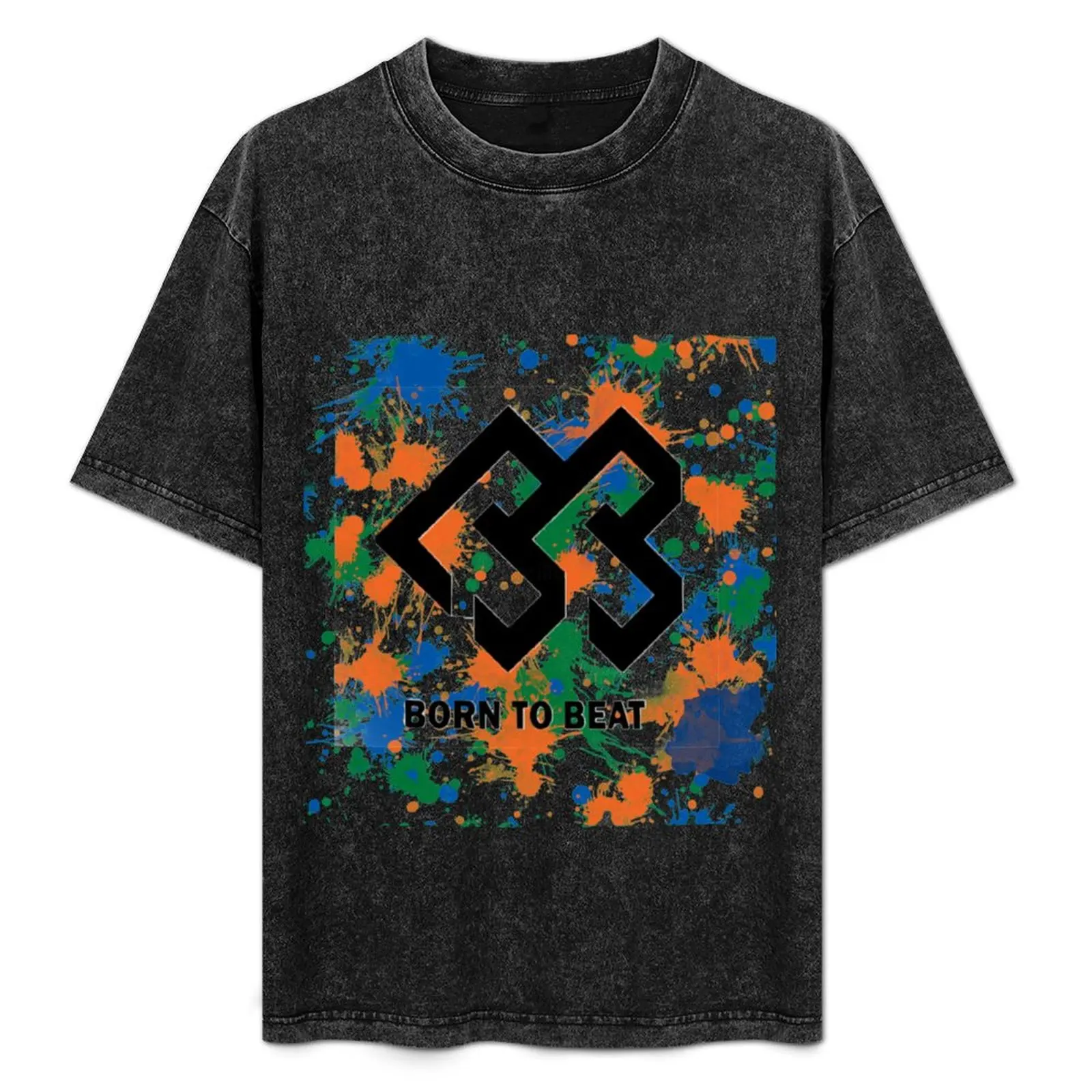 

BTOB Born To Beatlogo Paint Splatter T-Shirt tees essential t shirt tops black t-shirts for men