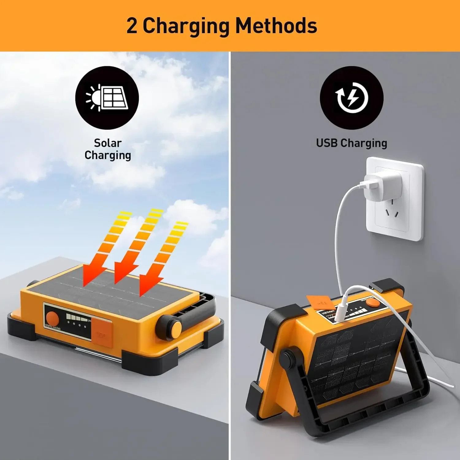 جديد قابلة للشحن الشمسية كشاف ضوء في الهواء الطلق المحمولة LED عاكس الأضواء قابلة للشحن العارض الكاشف مصباح البناء