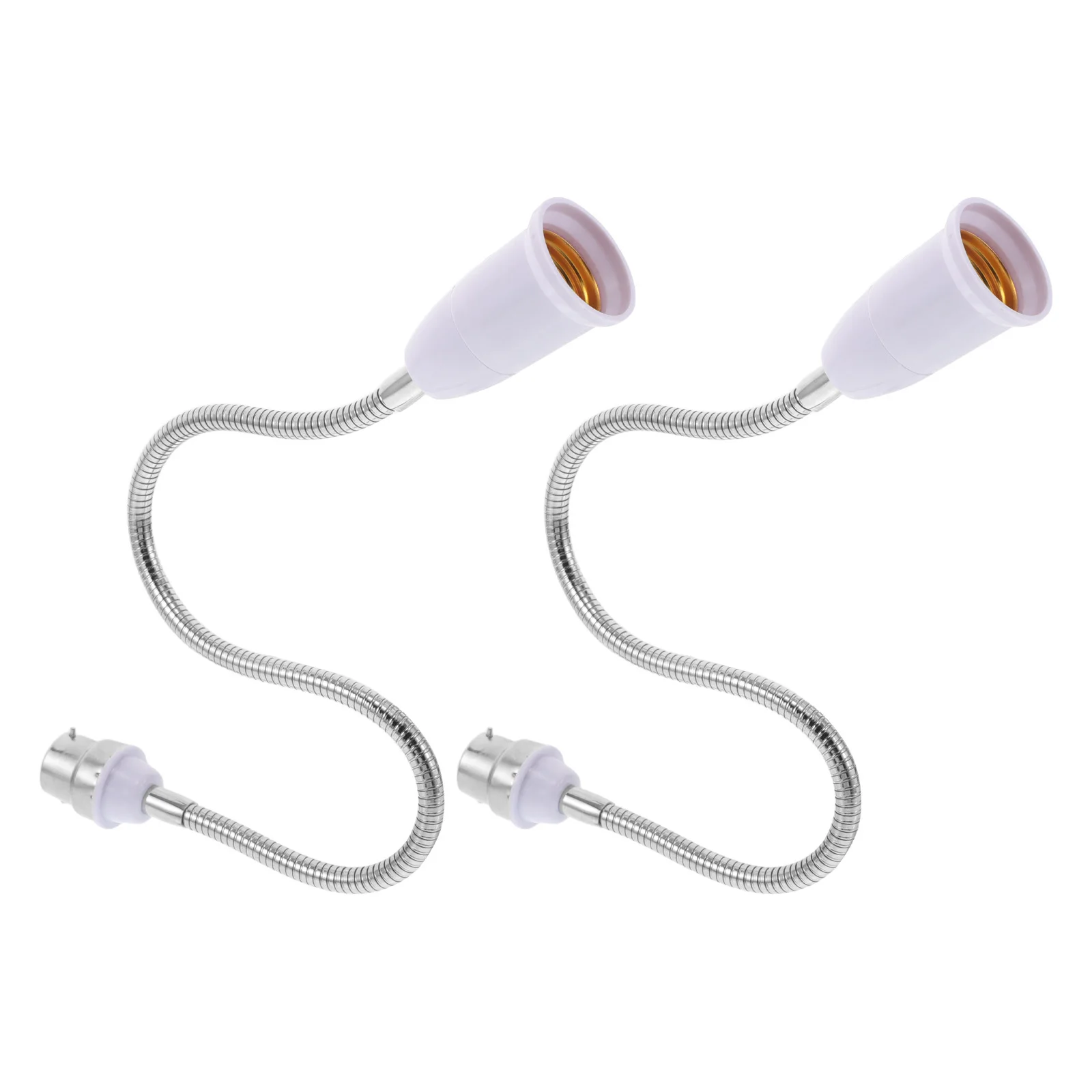 

2Pcs Ceramic Light Socket Converter Extended Porcelain Lamp Holder Screw Lamp Base Adapter Light Bulb Extender for Home Office