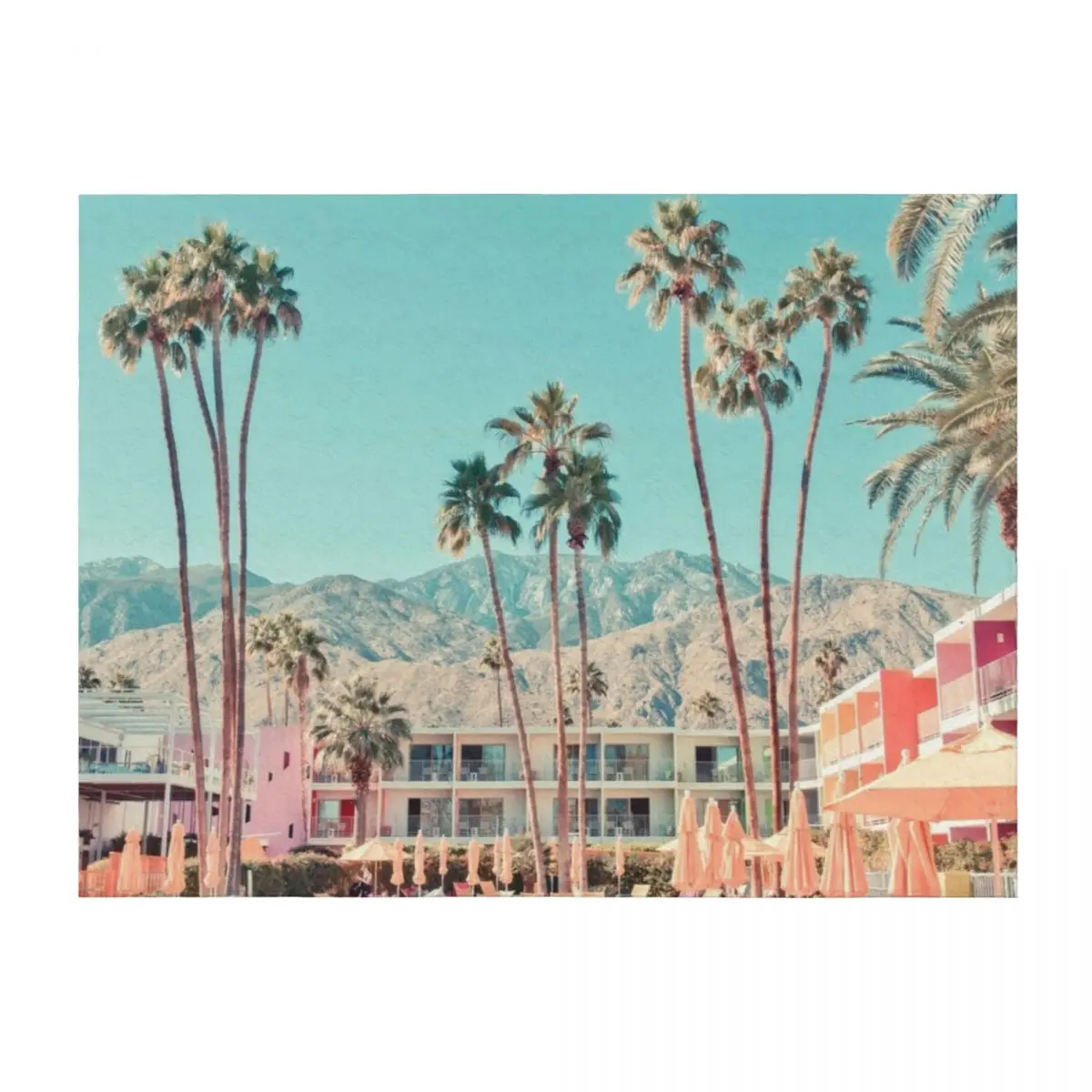 

Palm Springs Hotel Saguaro Throw Blanket Stuffeds Multi-Purpose Blankets For Baby Bed Blankets