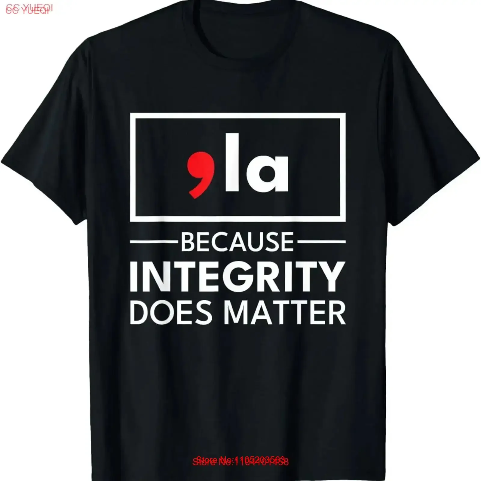 

Kamala Harris Comma La President 2024 Integrity T Shirt vintage Washed Casual Unisex Stretched homme Slightly graphic