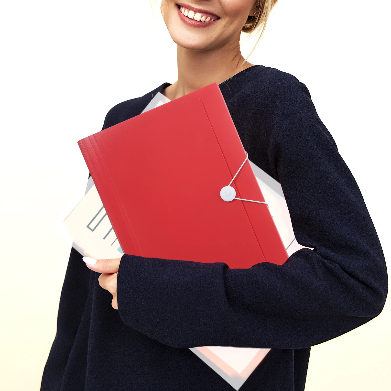 

A4 Large Accordion File Folder 13 Layers Plastic ganizer for Documents Tidy Desk Accordion File Bag Study BusinessColor