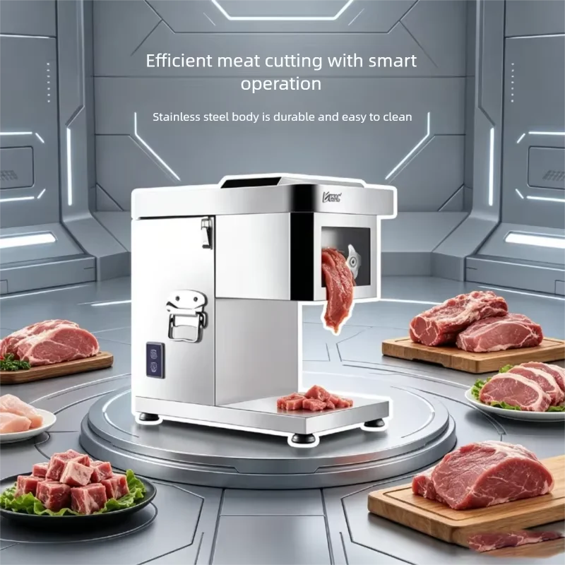

Meat Cutting Machine for Butcher Commercial Electric Slicer Automatic Fresh Meat Cutter Machine for Business Small
