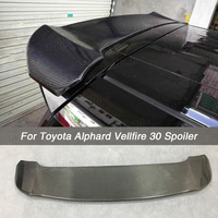 For Toyota Alphard Vellfire 30 Series AH30 Carbon Fiber SLKB Style Rear Spoiler Fiberglass Trunk Wing FRP