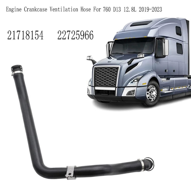 Wąż odpowietrzający skrzyni korbowej silnika Volvo VNL 760 D13 12.8L 2019-2023, numery katalogowe 21718154 i 22725966, wąż filtra skrzyni korbowej do ciężarówek.